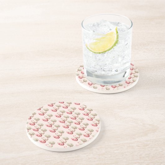 Osterpastel Pink Beige Eier Sandstein Untersetzer (Seite)