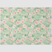 Osterpastel Pink & Green Florals Seidenpapier (Vorderseite)