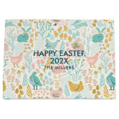 Osterpastellfarben Symbole nahtlos Muster Große Geschenktüte (Vorderseite)