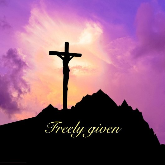 Osterpersonalisieren Sie Jesus am Kreuz Runder Aufkleber