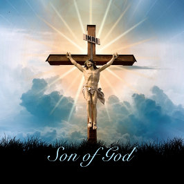 Osterpersonalisieren Sie Jesus am Kreuz Runder Aufkleber