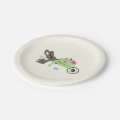 OsterPersonalisierte Kanincheneier Papiere Teller (Schrägansicht)