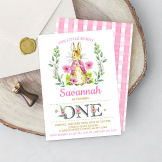 OsterPeter Rabbit Bunny Girl Einladung zum Geburts