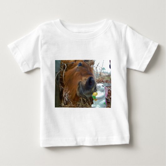 Osterpferd Baby T-shirt (Vorderseite)