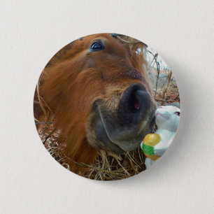 Osterpferd Button