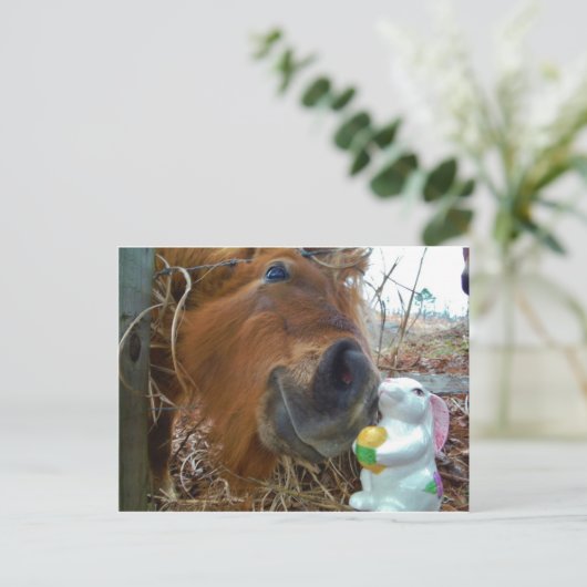 Osterpferd Feiertagspostkarte (Stehend Vorderseite)