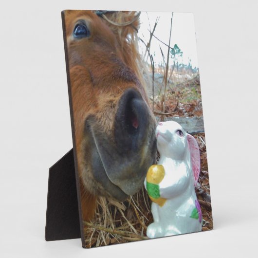 Osterpferd Fotoplatte (Seite)