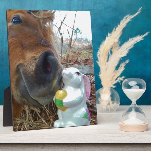 Osterpferd Fotoplatte (Seite)