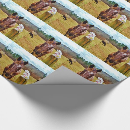 Osterpferd Geschenkpapier (Ecke)