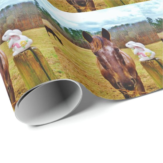 Osterpferd Geschenkpapier (Rolleneckpunkt)