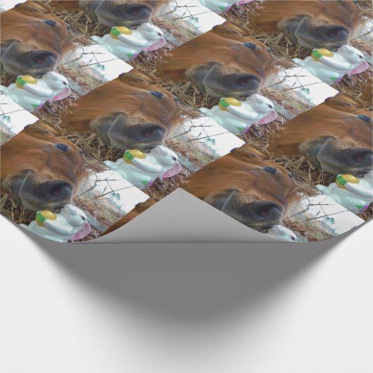 Osterpferd Geschenkpapier (Ecke)