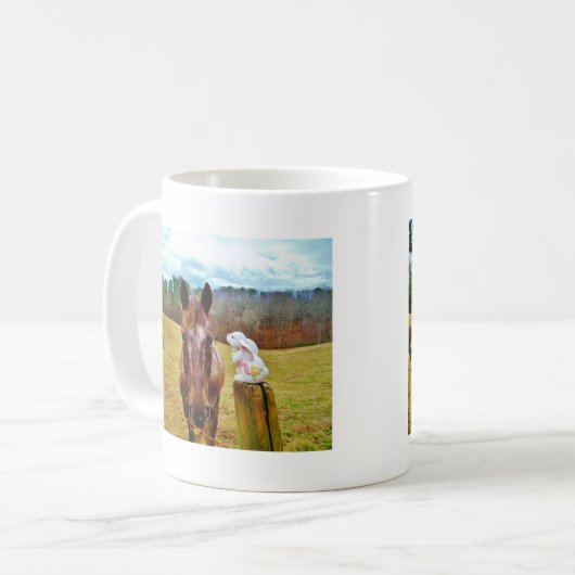 Osterpferd Kaffeetasse (Vorderseite Links)