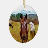 Osterpferd Keramik Ornament (Rechts)