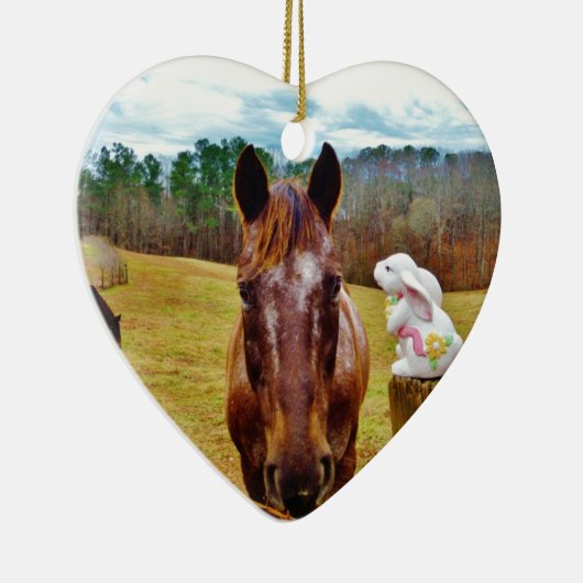 Osterpferd Keramik Ornament (Rechts)