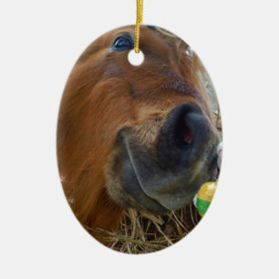 Osterpferd Keramikornament