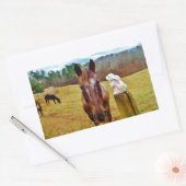 Osterpferd Rechteckiger Aufkleber (Umschlag)