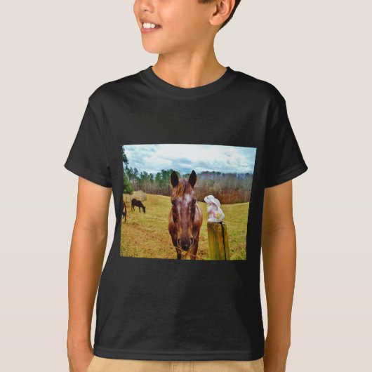 Osterpferd T-Shirt (Vorderseite)