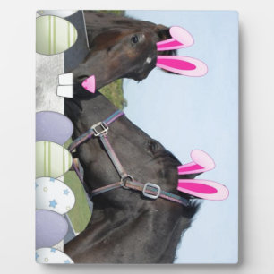Osterpferd und Poney Fotoplatte