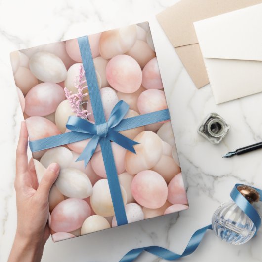 Osterpfirsich-Rosa-Eier   Geschenkpapier (Schenken)
