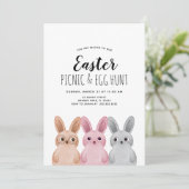 Osterpikant und Eierjagd Party mit Kinderbrunnen Einladung (Stehend Vorderseite)