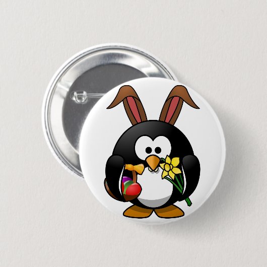 Osterpinguin Button (Vorne & Hinten)