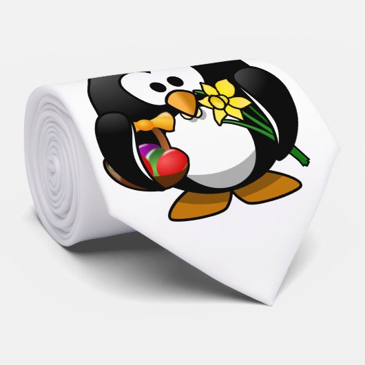 Osterpinguin Krawatte (Gerollt)