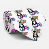 Osterpinguin mit farbigen Eiern Krawatte (Gerollt)