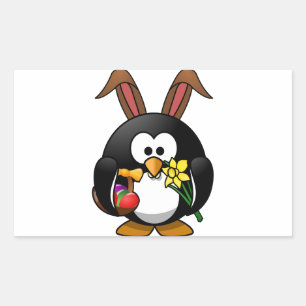 Osterpinguin Rechteckiger Aufkleber