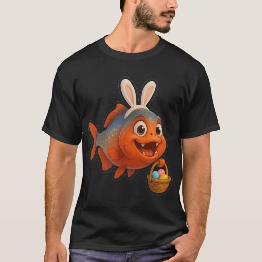 Osterpiranha T-Shirt (Vorderseite)
