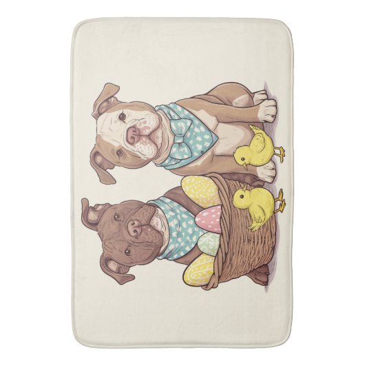 Osterpit Bull Hunde Badematte (Vorderseite Vertikal)