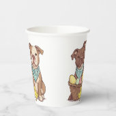 Osterpit Bull Hunde Pappbecher (Links)
