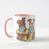 Osterpit Bull Hunde Tasse (Links)