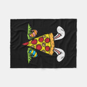 Osterpizza Slice Bunny Ears Fun Snack Food Lover Fleecedecke (Vorderseite (Horizontal))