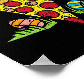 Osterpizza Slice Bunny Ears Fun Snack Food Lover Poster (Ecke)