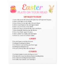 Osterplatte auf dem Kopf