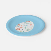 Osterplatte delikates Party gemustertes Ei Pappteller (Schrägansicht)