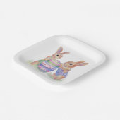 Osterplatte Ei Bunnies Pappteller (Gewinkelt)