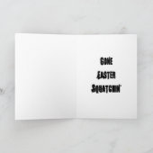 Osterplatz mit sonnigen Ohren Feiertagskarte (Innenseite)