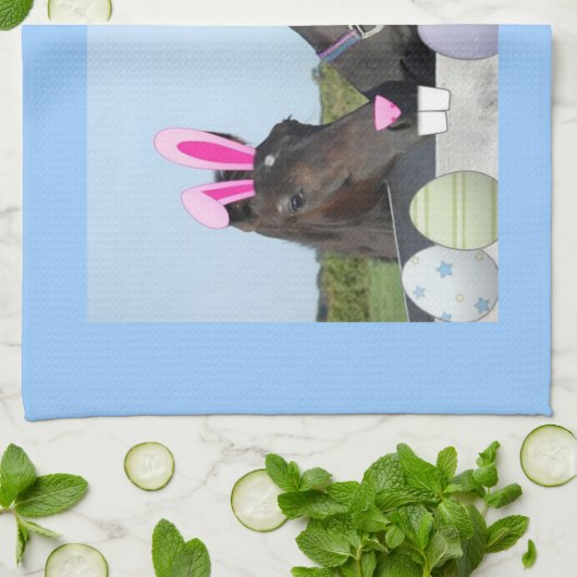 Osterpony und Pferd Handtuch (Gefaltet)