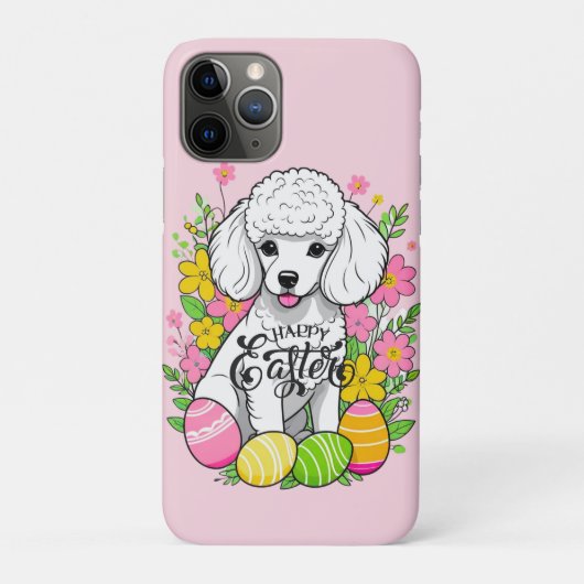 Osterpoodle mit Blume Case-Mate iPhone Hülle (Rückseite)