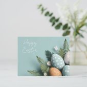 Osterpostkarte mit Ostereiern Postkarte (Stehend Vorderseite)