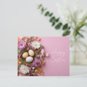 Osterpostkarte mit Ostereiern Postkarte (Stehend Vorderseite)