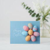 Osterpostkarte mit Ostereiern Postkarte (Stehend Vorderseite)