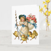 Osterpracht: Viktorianisch Karte (Gelbe Blume)