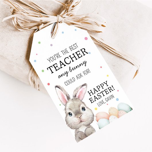 Osterpräsenzettel für den besten Lehrer Geschenkanhänger