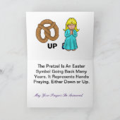 Osterpretzel Osterkarte Passen Sie es an! Feiertagskarte (Innenseite)