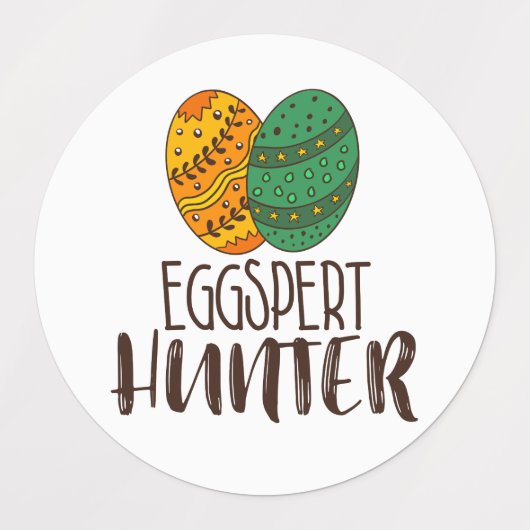 Osterpuppe Eggspert Jäger Spaß Niedliches Zitat Etiketten (Design 2)