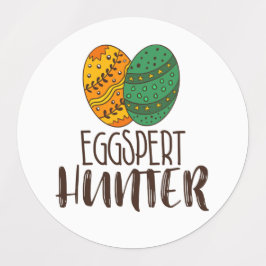 Osterpuppe Eggspert Jäger Spaß Niedliches Zitat Etiketten