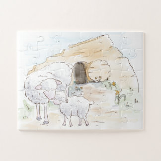 Osterpuzzle leeren Grab Puzzle