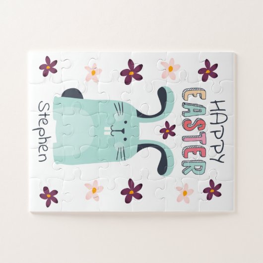 Osterpuzzle mit Sonnenschein und Blume für Kinder Puzzle (Horizontal)